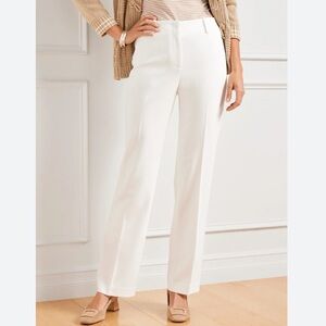 TALBOTS..NWOT.. Elegant White Women's High Waist Straight Pants Size 6